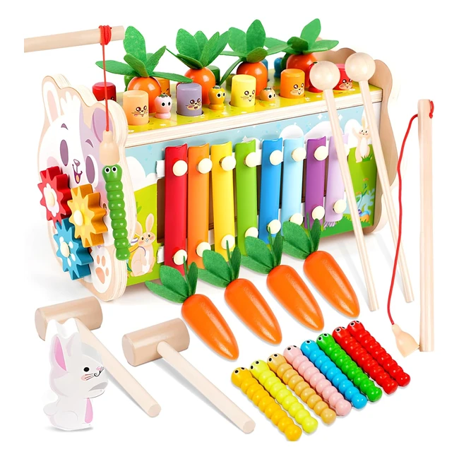 Jouet bébé 18 mois 8 en 1 jeux Montessori xylophone éducatif taupe numéros fille garçon