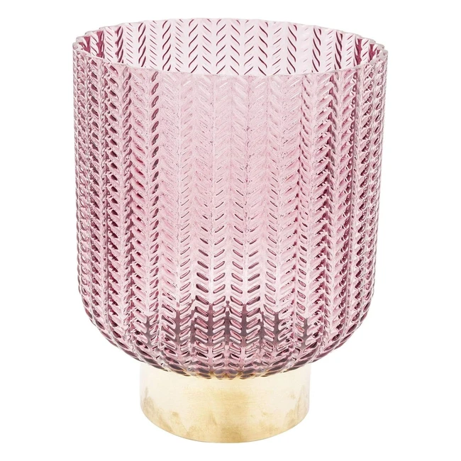 Vase Kare Design Barfly Berry Rose 25x18x18cm - Verre Gaufre - HLP
