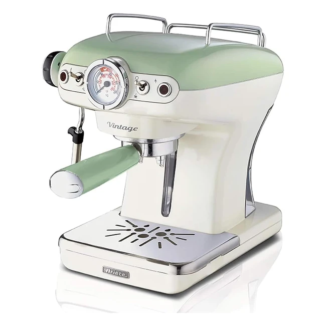 Cafetera Espresso Vintage Ariete 1389A 900W - 2 Tazas - Verde