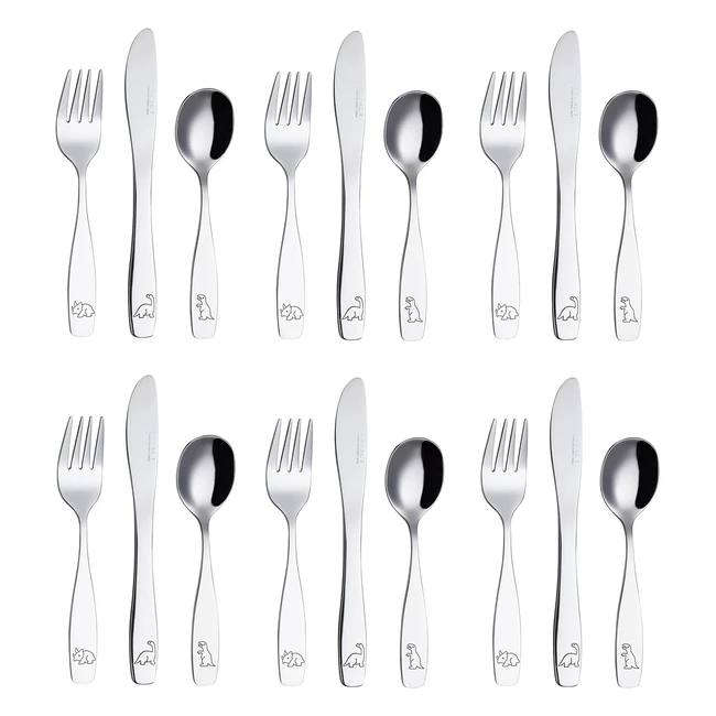 Exzact Couverts Enfant Inox 18 Pièces Dinosaures X 18