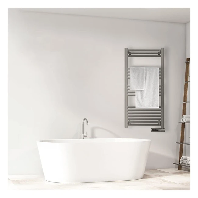 Cecotec Radiador Toallero Eléctrico ReadyWarm 9200 Smart Towel Steel 750W LED Táctil Temporizador 3 Modos Seguridad