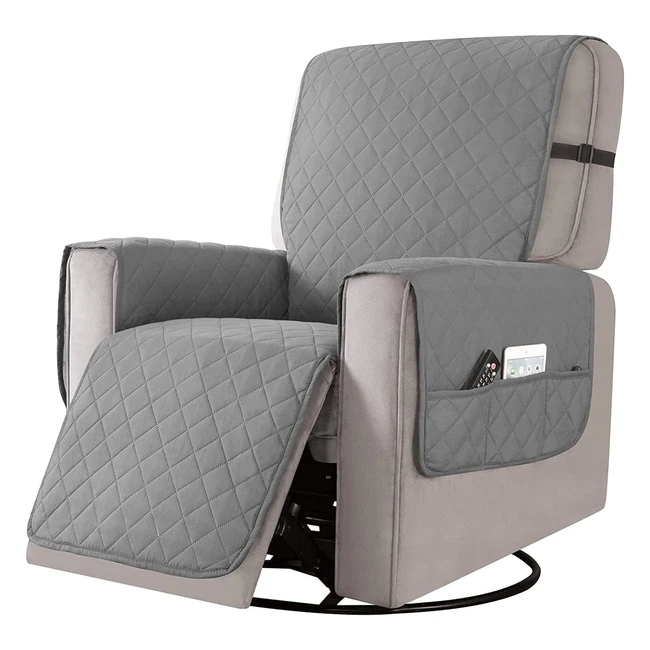 Fundas Silla Reclinable Sofa 1 Plaza L Gris - Antimanchas y Antiarañazos