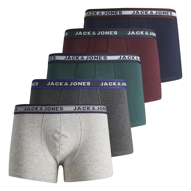 Calzoncillos JackJones Junior Jacoliver Trunks Noos JnrPack - Ref. 176 cm - Verde Oscuro - Moda Niños