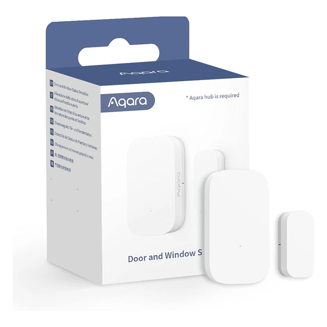Aqara Détecteur Ouverture Porte/Fenêtre - Hub Zigbee - Alarme Domotique - Apple HomeKit Alexa IFTTT