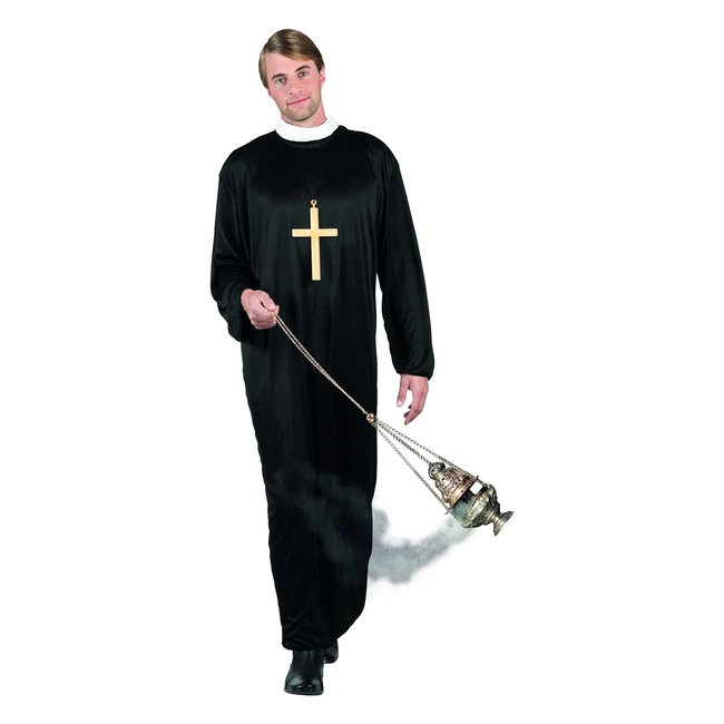 Disfraz de Cura Boland 83815 Talla ML - Toga con Cuello - Carnaval Fiesta Temática
