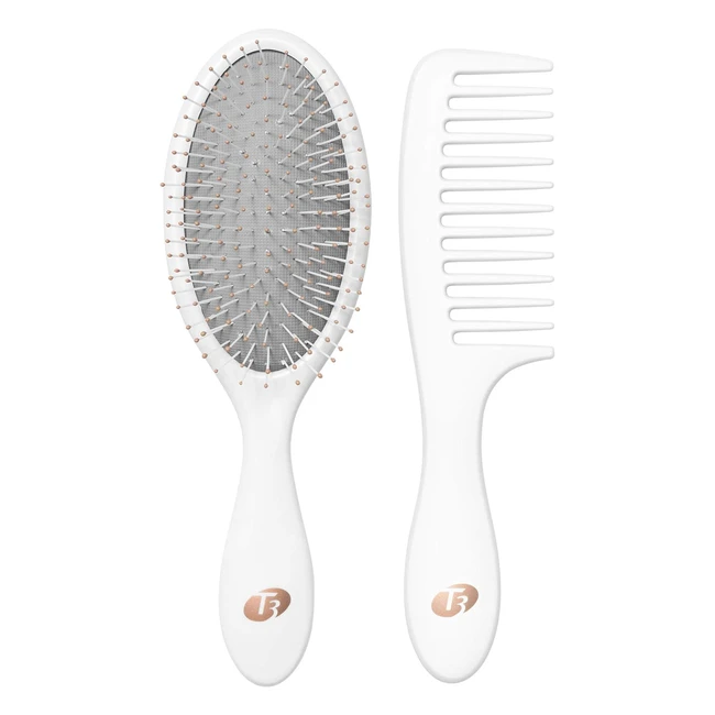 Ensemble brosse démêlante et peigne de douche T3 Detangle Duo - Pour cheveux mouillés - Toutes longueurs et textures