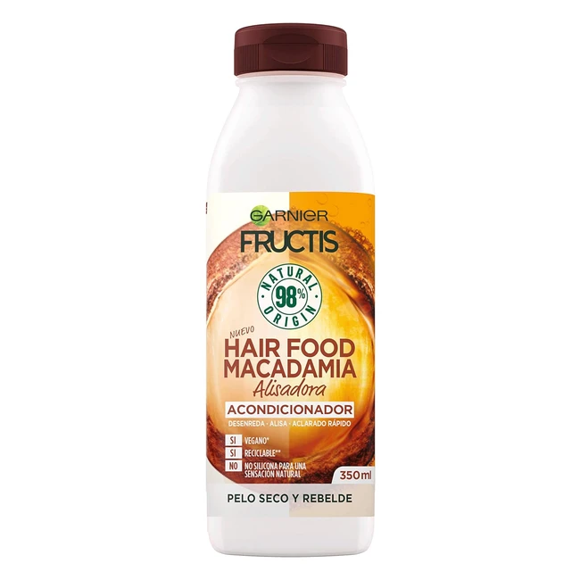 Acondicionador Garnier Fructis Hair Food Macadamia Alisador 350ml
