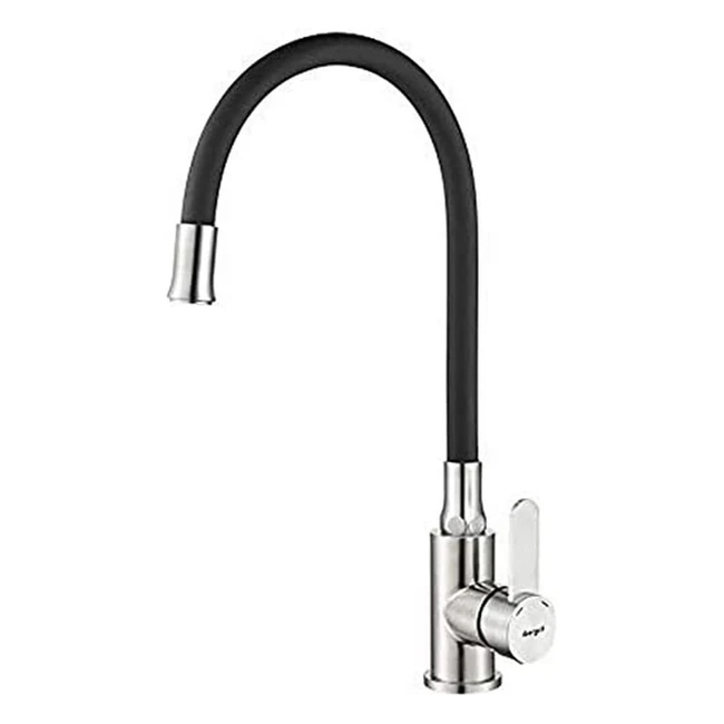 Rubinetto Cucina Ibergrif M221192 Beccuccio Flessibile 360 Girevole Monocomando Miscelatore Lavello con Doccetta Estraibile