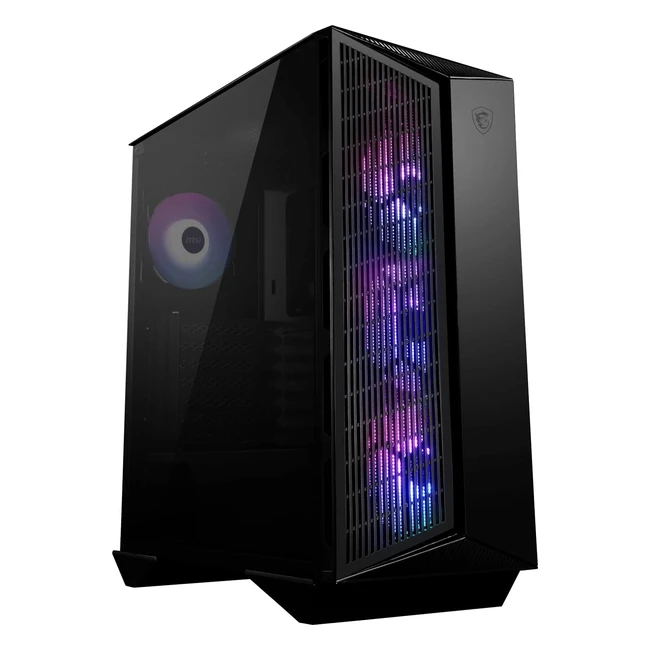 MSI MPG Gungnir 111R Mid Tower Gaming PC Case - Black, 4 x 120mm ARGB Fans, USB 3.2 Gen2x2 Type-C, Tempered Glass Panel