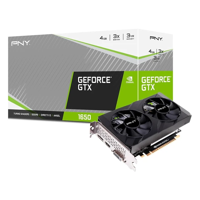 PNY GeForce GTX 1650 4GB GDDR6 Verto Dual Fan Edition - Juegos Exigentes