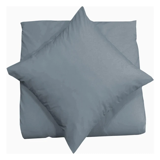 mixibaby flannell Kissenbezug 40 x 40 cm Set aus 2 dekorativen Kissenbezügen dunkelgrau