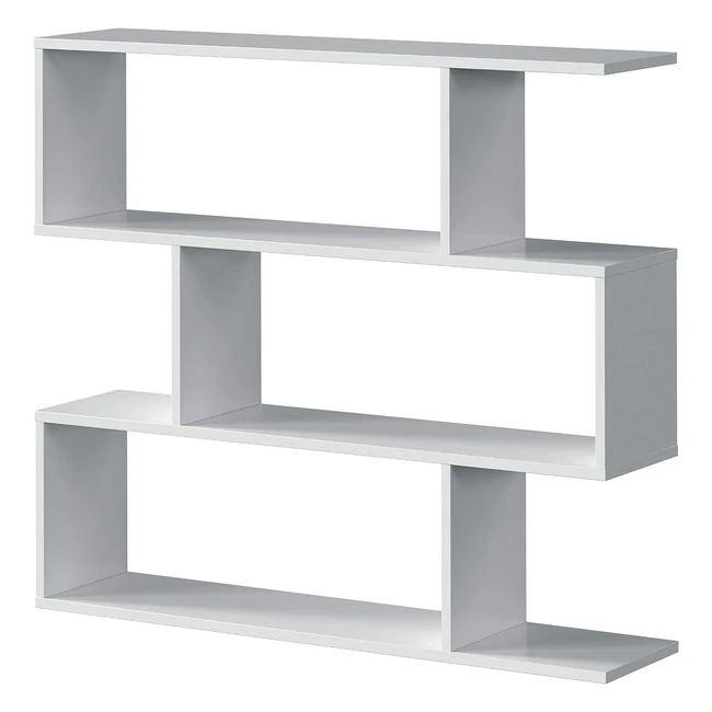 Estantería Baja Athena - Habitdesign - Blanco Brillo - 110x97x25 cm - Librería Oficina Separador Ambientes