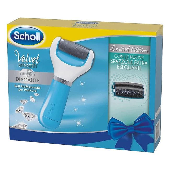 Scholl Velvet Smooth Limited Edition - Roll Professionale per Pedicure con Cristalli di Diamante