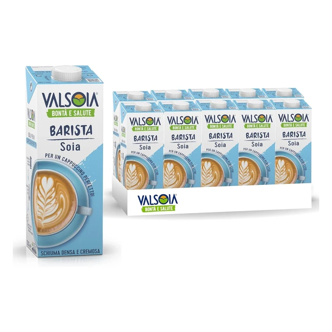 Valsoia Bevanda Soia Barista Box 10 Tetra Brik 1000 ml 100% Vegetale