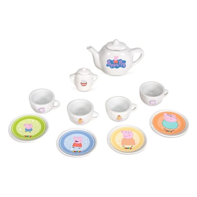 Set Porcelana Peppa Pig Azul Smoby 310531 - Decorado 12 Piezas