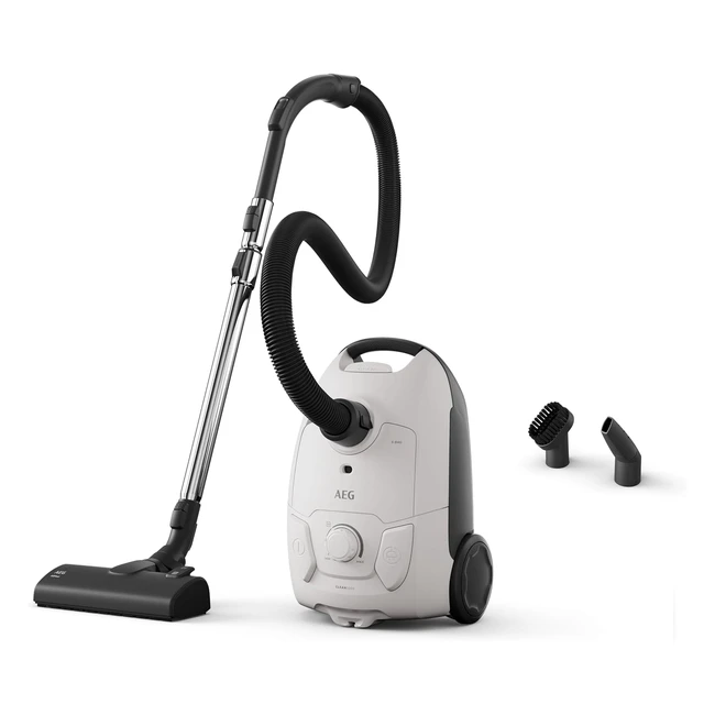 AEG Clean 5000 AB51C1SW Staubsauger mit Beutel - hohe Saugkraft - 37% recyceltes Plastik - AllFloor Düse mit Klicksystem - 2in1 Multifunktionsdüse