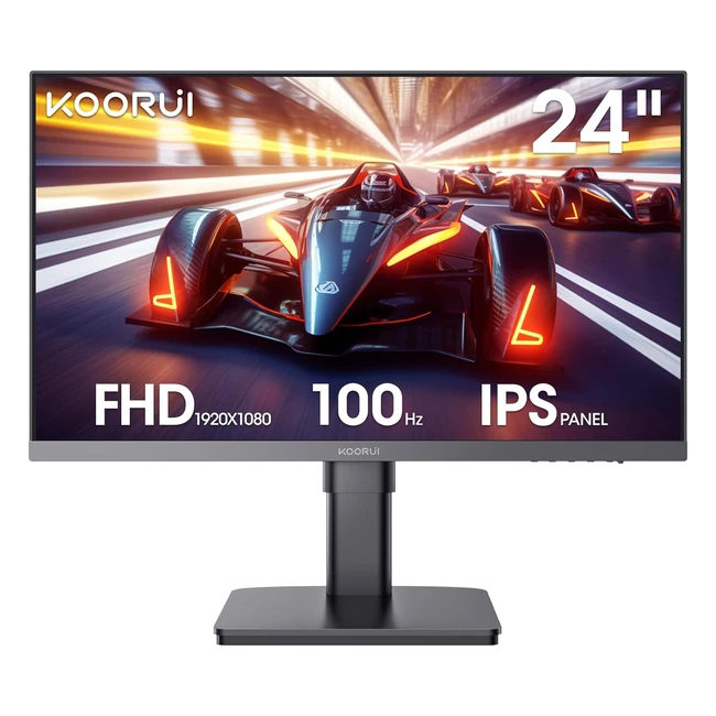 Monitor Koorui 24" FHD IPS 100Hz HDMI VGA Negro - Altura Ajustable