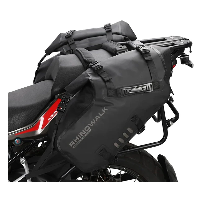 Bolsas de Sillín Moto Impermeables Antivibración 28L+14L RhinoWalk