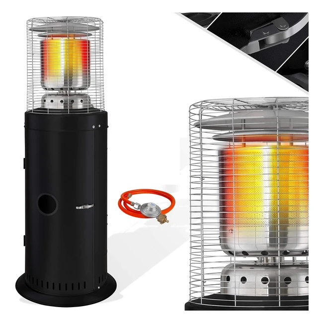 Radiateur extérieur gaz Kesser KE12 125 kW - Chauffage terrasse radiant noir