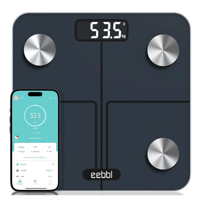 Bilancia pesapersone digitale professionale con app Fitdays - Misura peso corporeo, BMI, massa muscolare, massa ossea