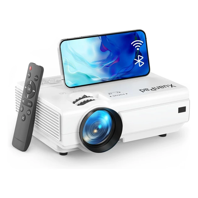 Xuanpad Mini Projector 2024 Upgraded WiFi Bluetooth HD 1080p Portable Home Theater