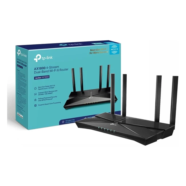 tplink nextgen wifi 6 AX1800 Mbps Gigabit Dual Band Wireless Router Archer AX1800