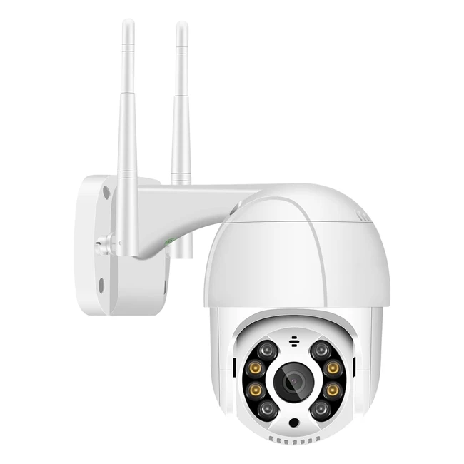 Cámara de vigilancia wifi 1080p exterior motorizada impermeable IP66 con audio bidireccional y visión nocturna en color de 30m