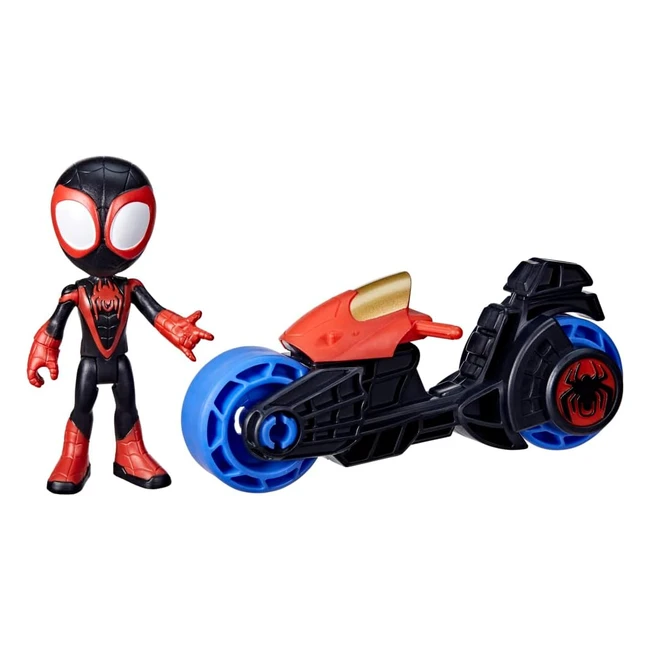 Figurine Miles Morales Marvel Spidey et ses Amis Extraordinaires avec Moto - Pour Enfants partir de 3 Ans