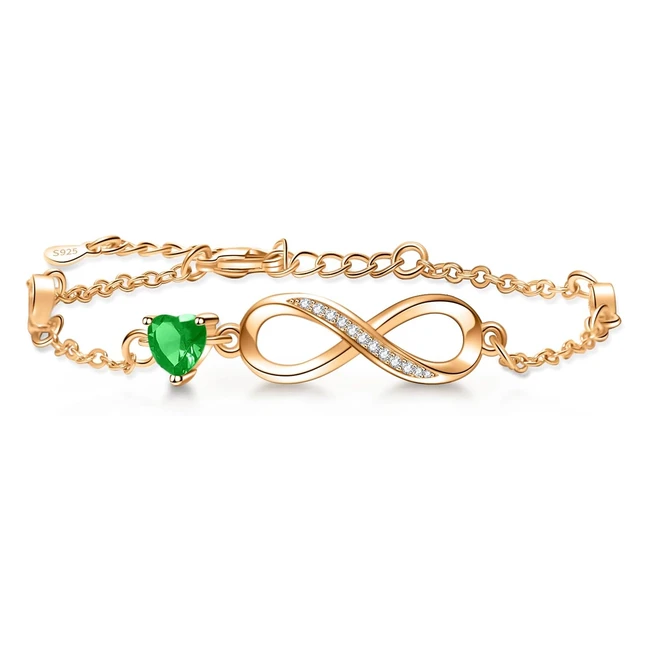 Bracciale Argento 925 Donna Infinito Cuore Zirconi Regolabile - Tusuzik