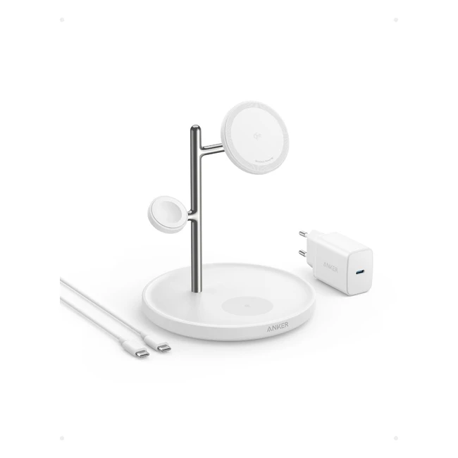 Anker MagGo 3in1 Kabellose Ladestation 15W Magsafe Qi2 Zertifiziert