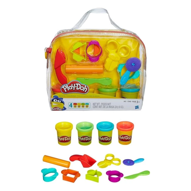 Kit PlayDoh Mon Premier avec 4 Pots de Pâte à Modeler - Idéal pour Enfants