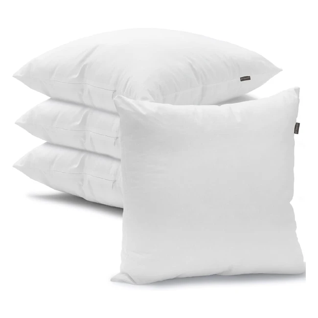 Coussin Canape 40x40 Lot de 4 Oreillers Decoratif Flowen - Hypoallergeniques et Antiacariens