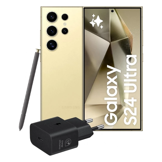 Samsung Galaxy S24 Ultra Smartphone - Display 6.8'' QHD Dynamic AMOLED 2X - Fotocamera 200MP - RAM 12GB - 512GB - 5000mAh - Titanium Yellow