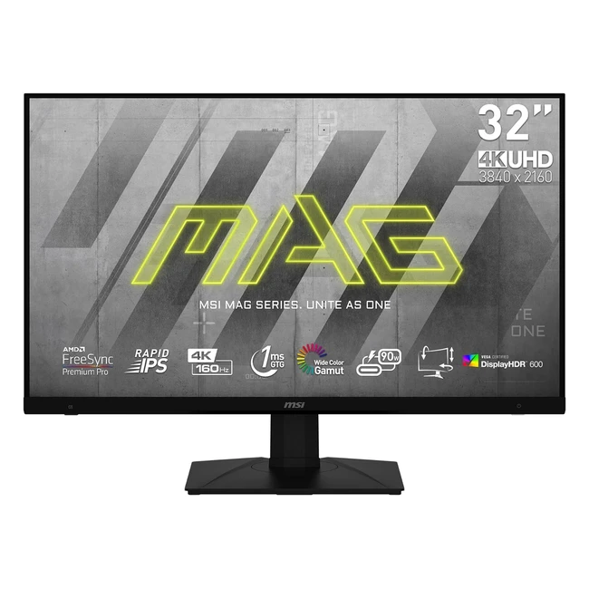 MSI MAG 323UPF 32 Inch UHD Gaming Monitor 3840 x 2160 IPS 160Hz 1ms Freesync Premium Pro