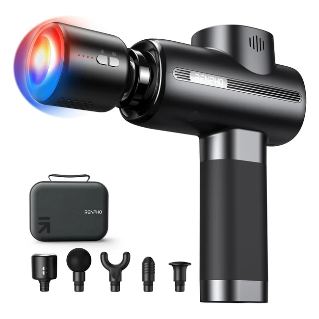 Renpho Massage Gun mit Wärme- und Kältefunktion, tragbare Tasche, Muskelmassagegerät