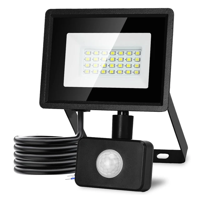 Projecteur LED avec Détecteur de Mouvement 20W 1650lm Ultra Mince - Aigostar