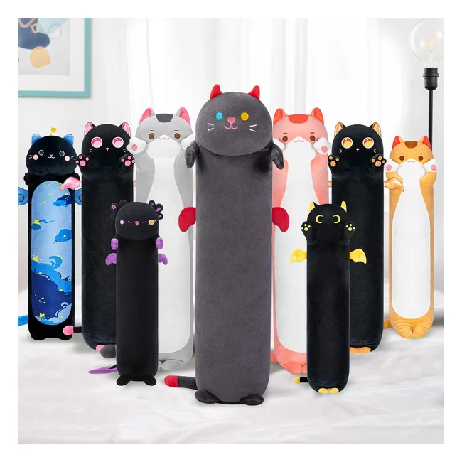 Cuscino Peluche Gatto Lungo Mewaii 50cm - Morbido e Avvolgente - Regalo Perfetto