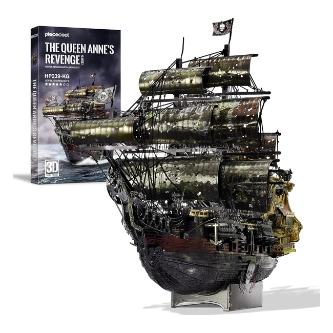 Maqueta Barco Pirata 3D Metal Piececool - Puzle Adultos