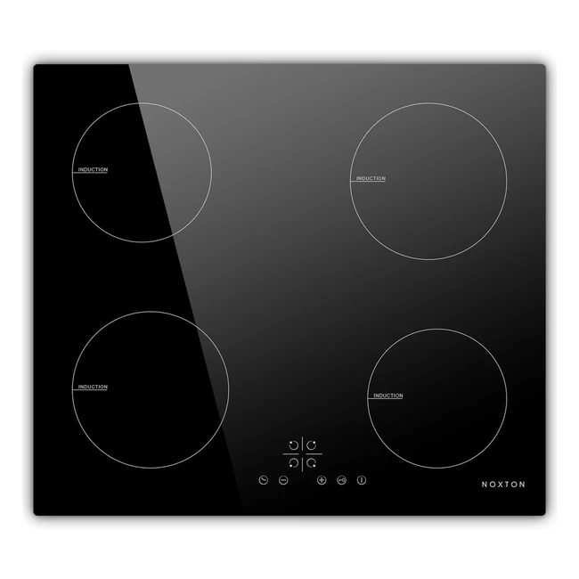 Noxton 4 Fuochi Piano Cottura a Induzione 6400W Touchscreen Nero