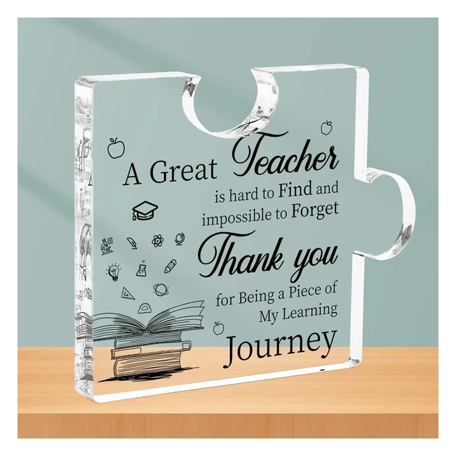 CSYY Teachers Gift Puzzleshaped Acrylic Plaque 10x10x15cm Christmas Gifts