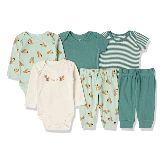 Ensembles Layette Coton Mixte Lot 6 - Amazon Essentials