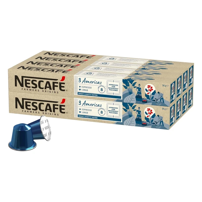 Nescafé Farmers Origins 3 Americas Lungo - Capsules Café Intensité 8