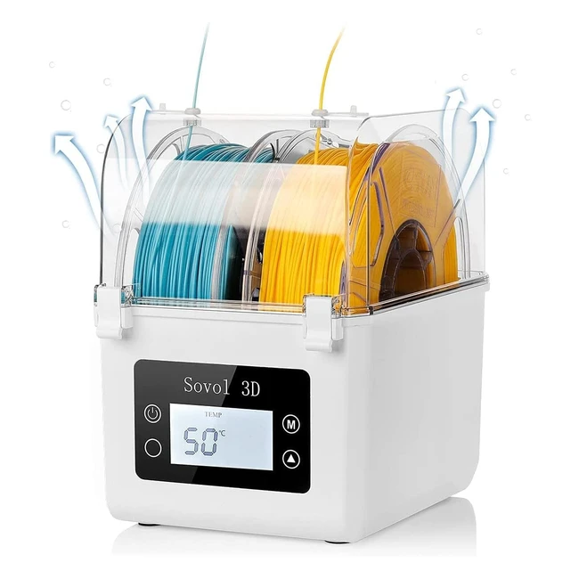 Caja Secadora Filamento 3D Sovol - Almacenamiento PLA/ABS/TPU - Ref. 123456 - Gran Capacidad