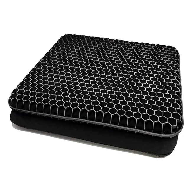 Cuscino Gel Antidecubito Nero - Allevia Dolore e Affaticamento - Casa e Ufficio