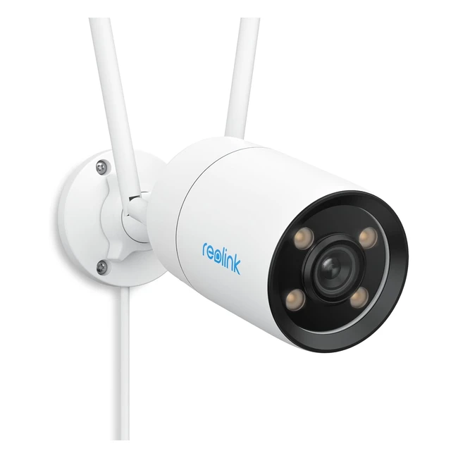 Telecamera WiFi Reolink ColorX CX410W Esterno/Interno - Visione Notturna True Color - F10 Sensore 118 - 2K Videocamera Sorveglianza - Rilevamento Intelligente - Audio a 2 Vie