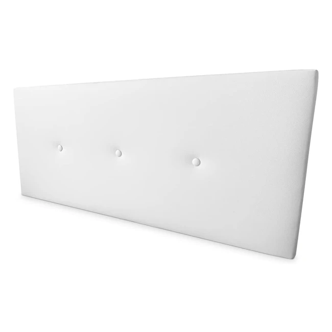 Cabecero Acolchado Polipiel Premium Miami 145x60 cm Blanco - Somnia Descanso