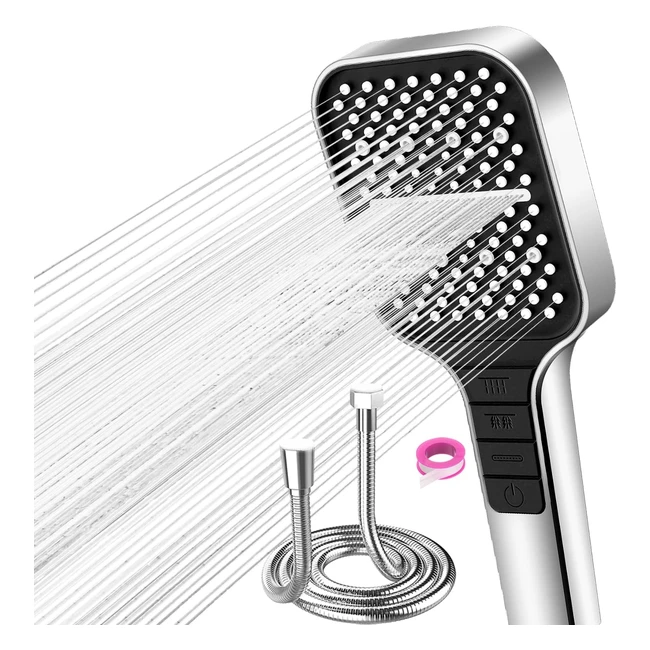 Soffione doccia Vehhe con tubo 15m 7 modalità risparmio idrico