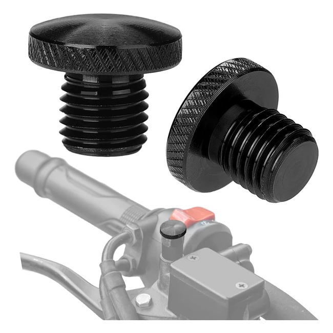 Bouchons d'obturation de miroir de moto Kemimoto en aluminium CNC M8 M10 - Anti-rouille et facile à installer