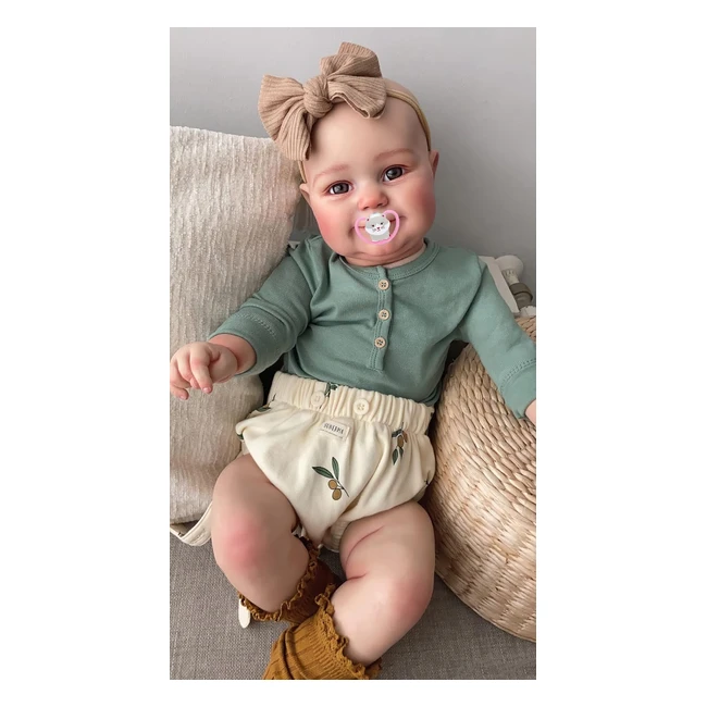 Bambola Realistica 50cm Vinile Silicone Corpo Completo - Handmade - Capelli Veri - Bambole Reborn