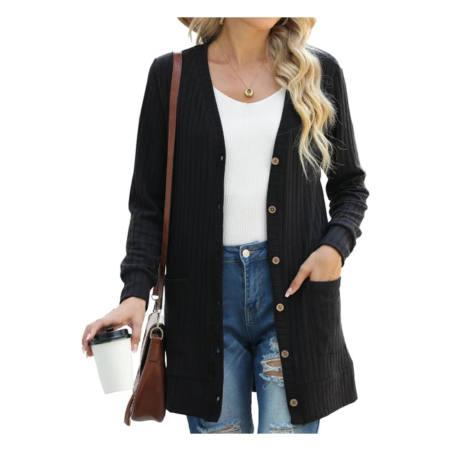 Gilet Femme Grecerelle Col en V Manches Longues - Style Chic Saisons